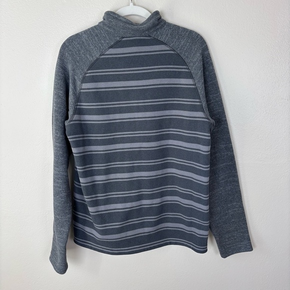 Patagonia Striped Better Sweater 1/4 Zip Pullover Gray Stripe Men’s Size Medium - Picture 3 of 5